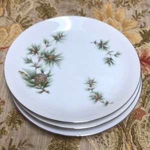 3 Cascade Pine Dessert Plates - I found them!